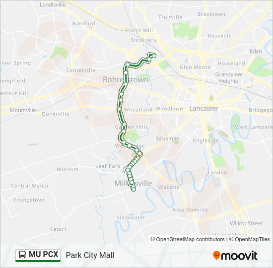MU PCX Bus Line Map