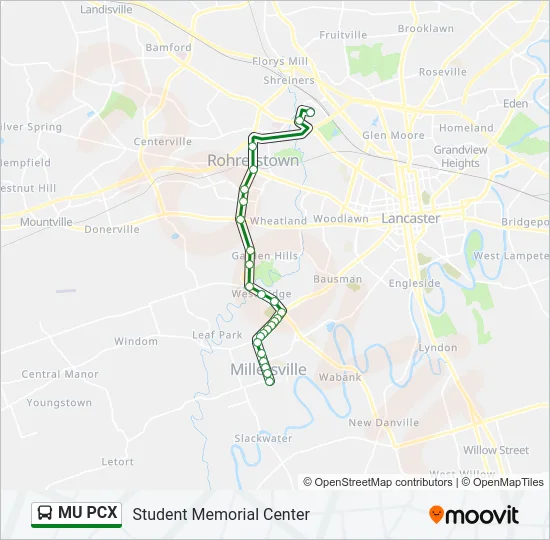MU PCX Bus Line Map