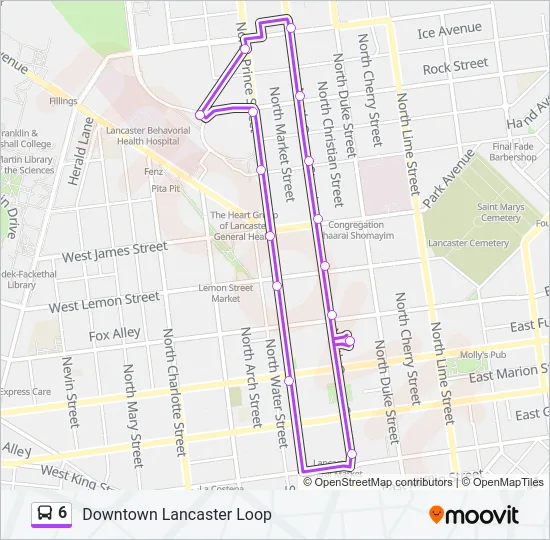 6 Bus Line Map