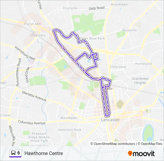 6 Bus Line Map
