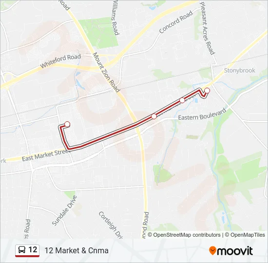 12 Bus Line Map