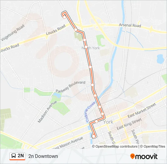 2N Bus Line Map