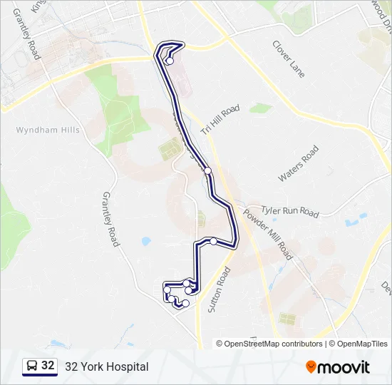 32 Bus Line Map