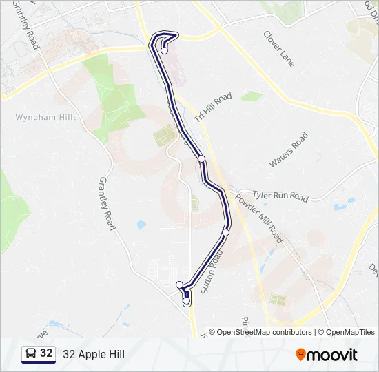 32 Bus Line Map