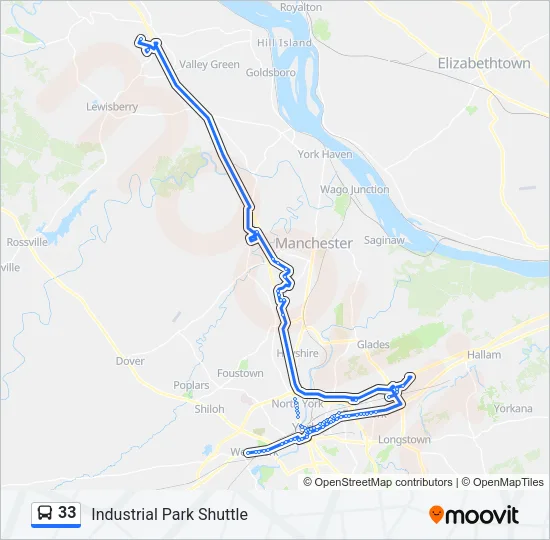 33 Bus Line Map