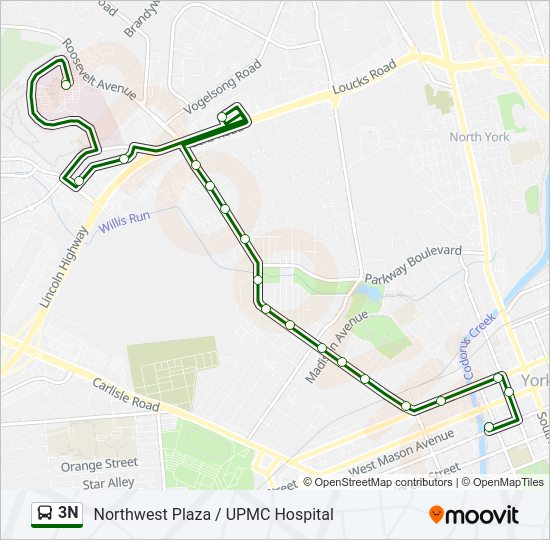 3N bus Line Map