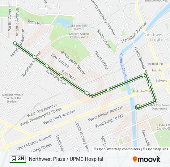 3N Bus Line Map
