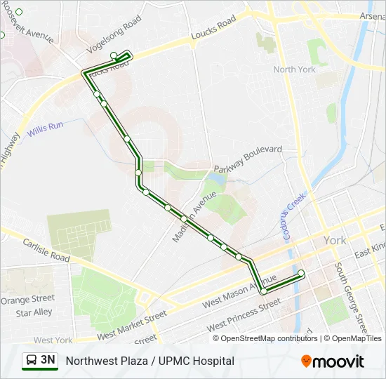 3N Bus Line Map