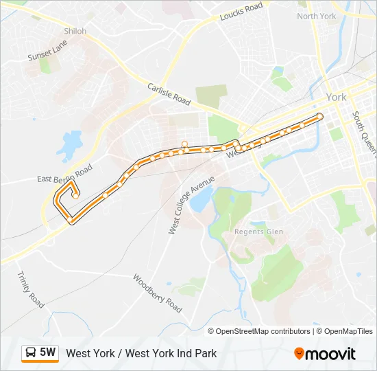 5W Bus Line Map