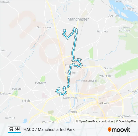 6N Bus Line Map