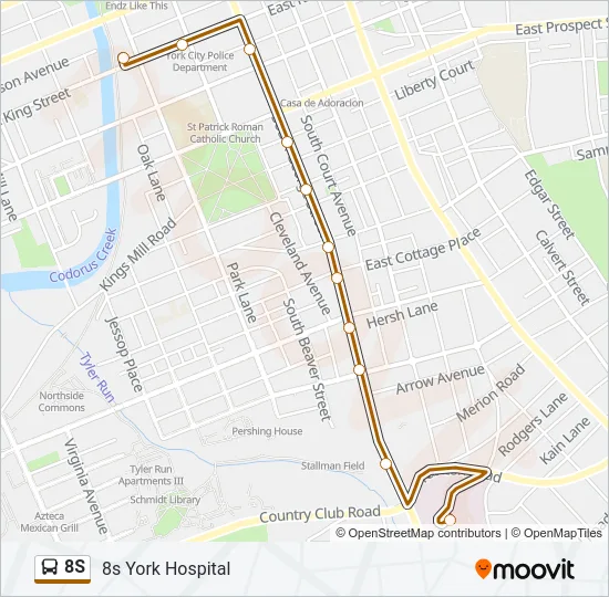 8S Bus Line Map