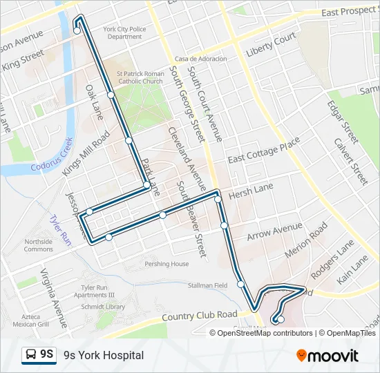 9S Bus Line Map