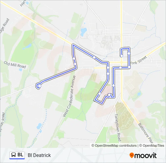 BL Bus Line Map
