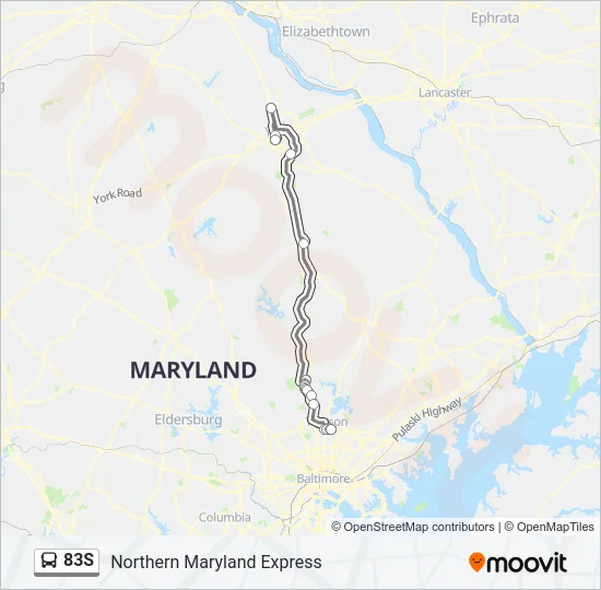 83S Bus Line Map