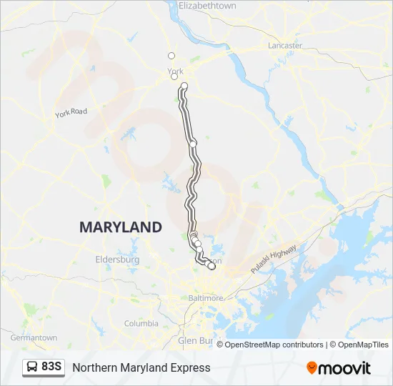 83S Bus Line Map