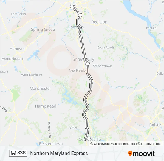 83S Bus Line Map