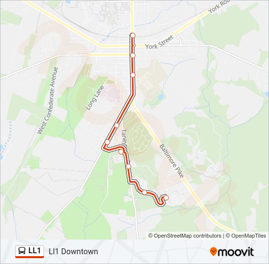 LL1 bus Line Map