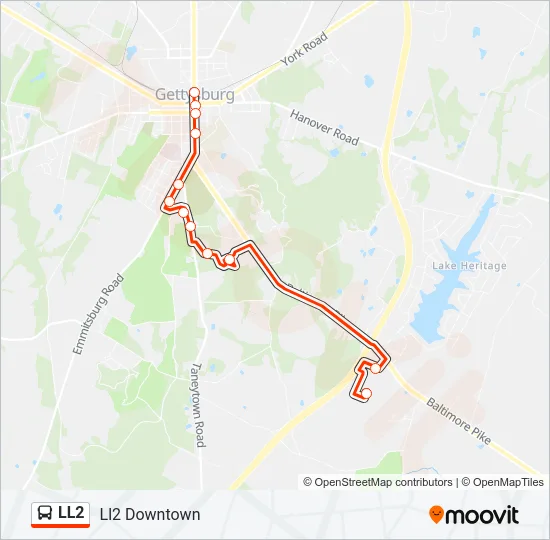 LL2 Bus Line Map