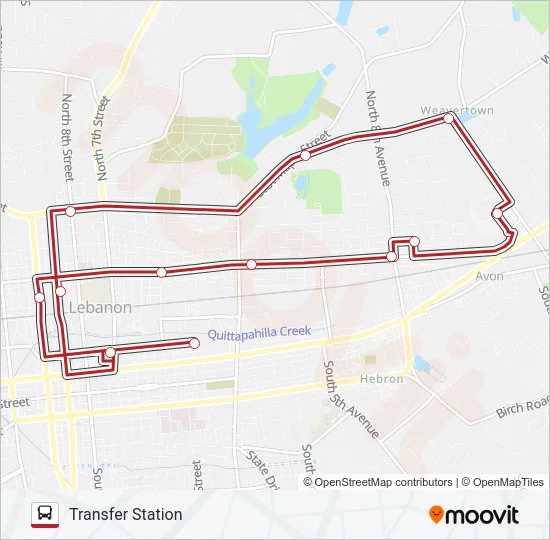 ROUTE 2 Bus Line Map