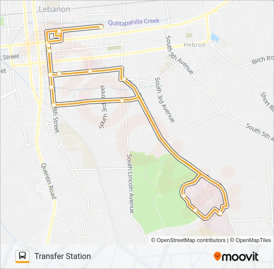 ROUTE 6 Bus Line Map