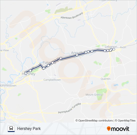 ROUTE 8 Bus Line Map