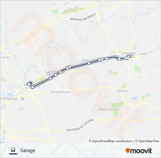 ROUTE 8 Bus Line Map