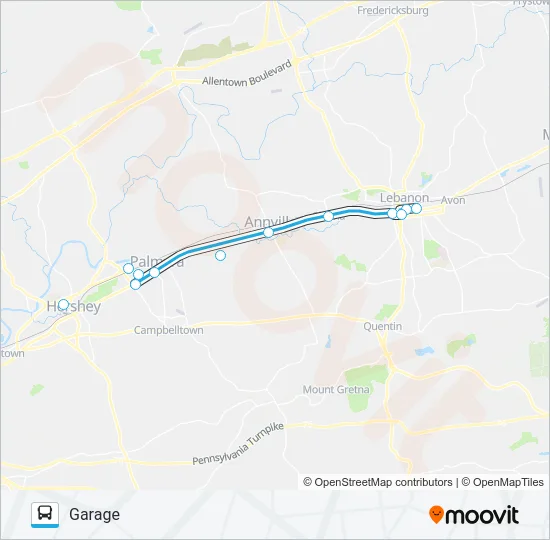 ROUTE 16 Bus Line Map