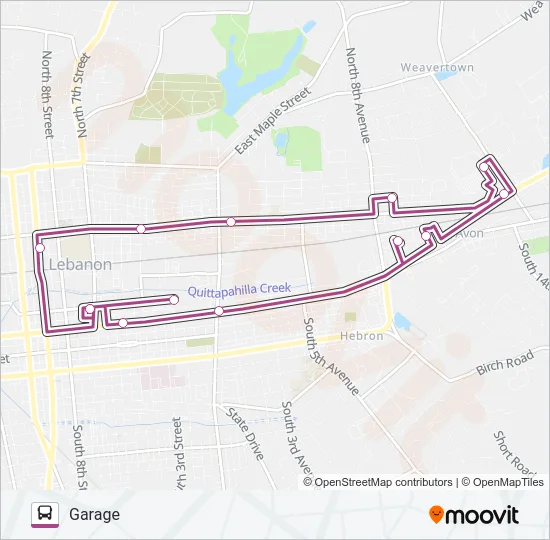 ROUTE 17 Bus Line Map