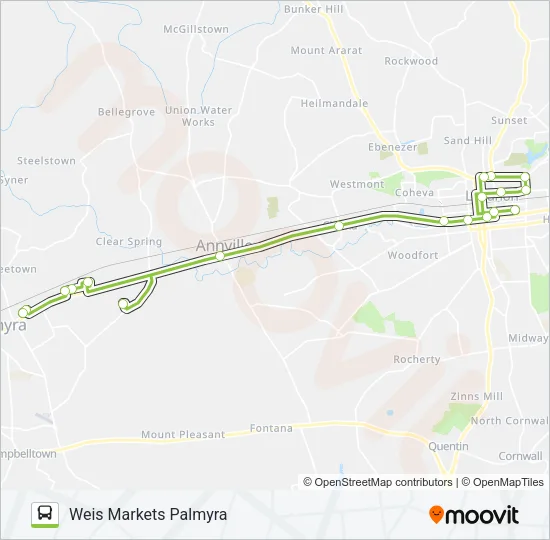 ROUTE 88 Bus Line Map