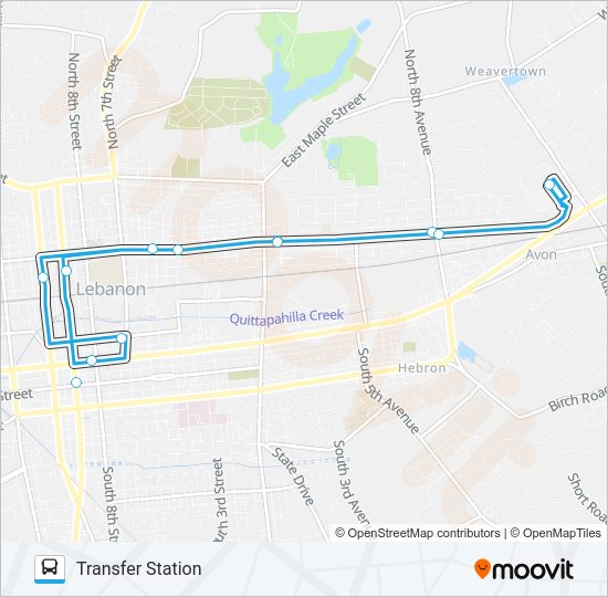 16C CITY LOOP Bus Line Map