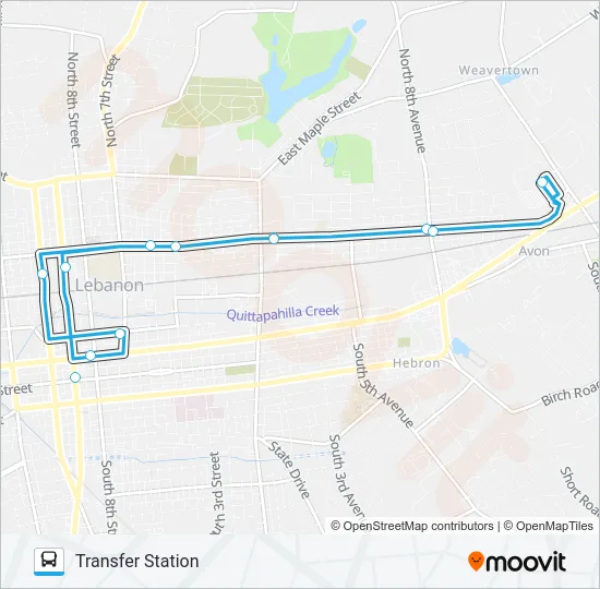 16C CITY LOOP Bus Line Map