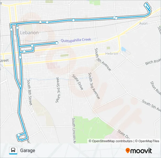 16C CITY LOOP Bus Line Map