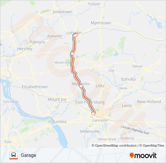 PARK CITY MALL Bus Line Map