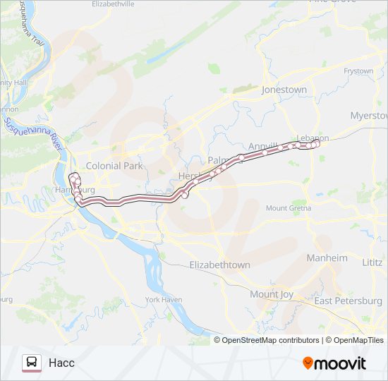 HARRISBURG COMMUTE KING EXPRESS A Bus Line Map