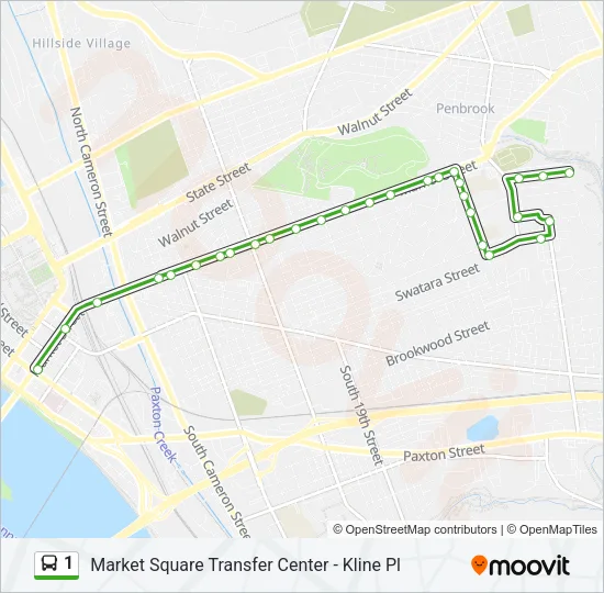 1 Bus Line Map