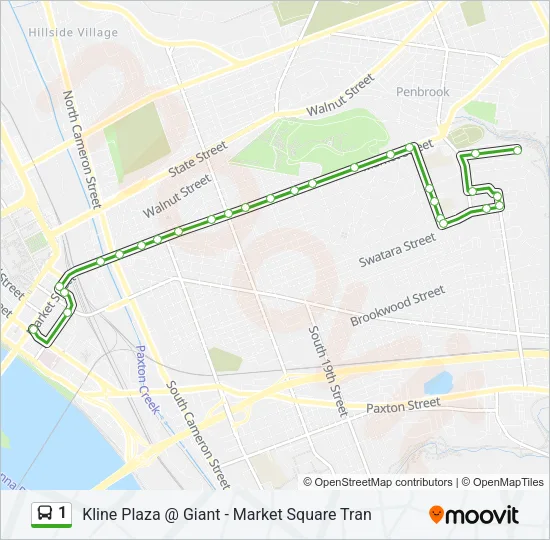 1 Bus Line Map