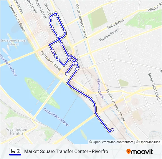2 Bus Line Map