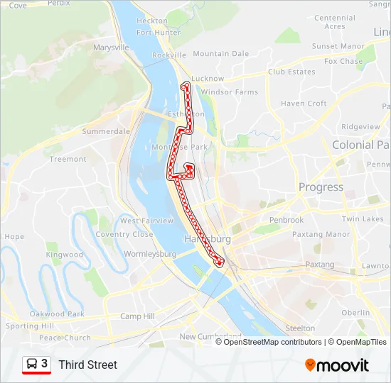 3 Bus Line Map