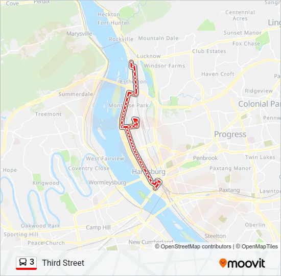 3 Bus Line Map