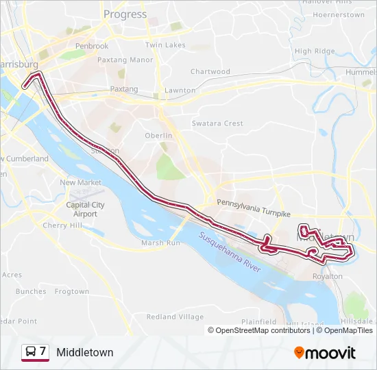 7 Bus Line Map