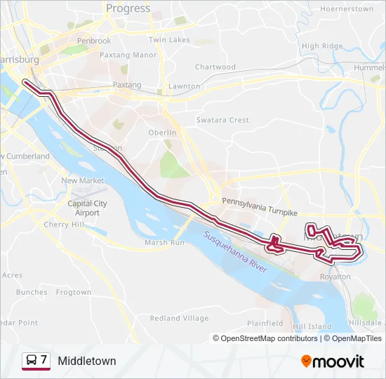 7 Bus Line Map