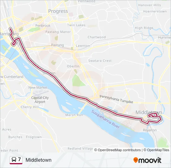 7 Bus Line Map