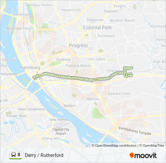8 Bus Line Map