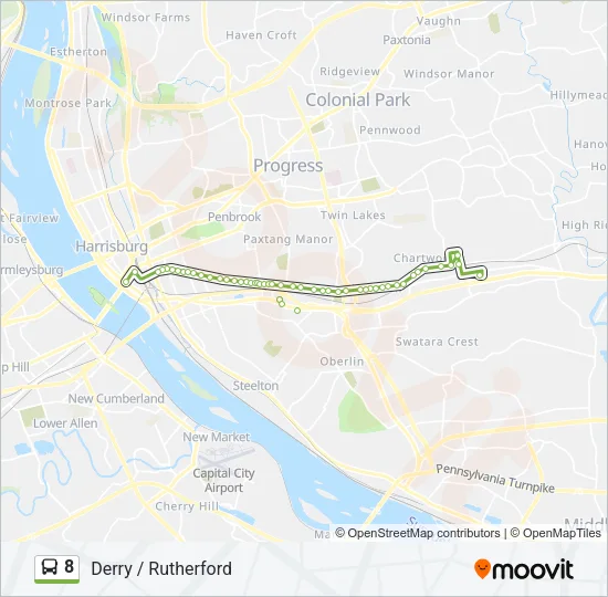 8 Bus Line Map