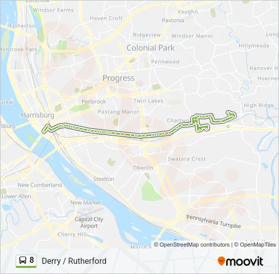 8 Bus Line Map