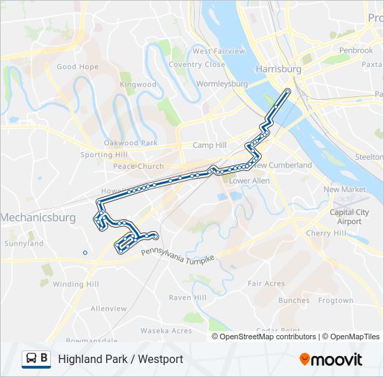 B bus Line Map