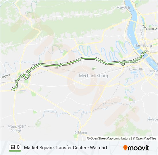 C Bus Line Map