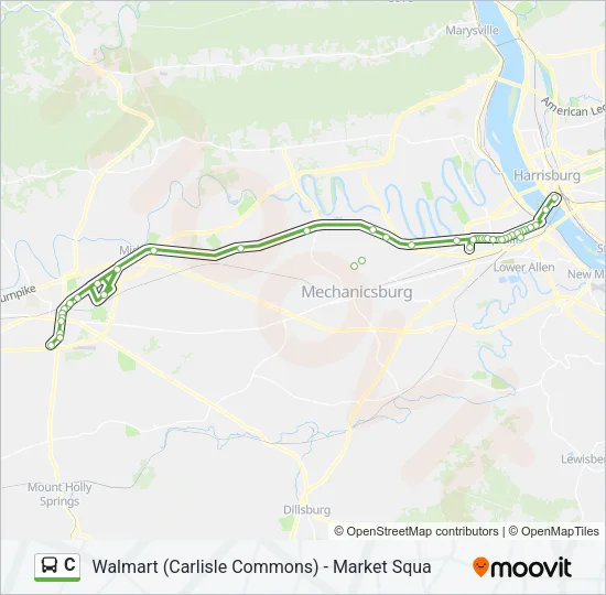 C Bus Line Map