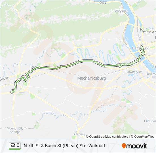 C Bus Line Map