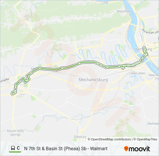 C Bus Line Map
